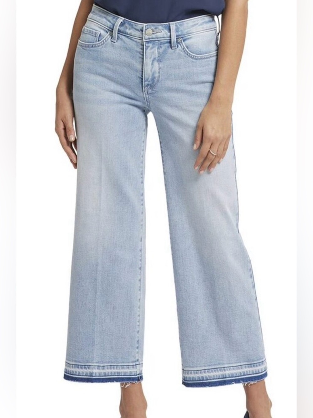 NYDJ Teresa Wide Leg Release Hem Ankle Jeans